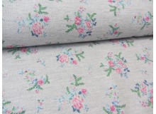 Sweat - grau meliert Blumen